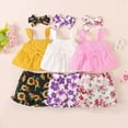 thumbnail image 4 of TOWED22 Baby Girls Sweet 2 Piece Summer Outfits Sleeveless Tank Top Shirts and Shorts Adorable Casual Sets(Pink,3-6 M), 4 of 6