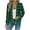 #056-Army Green, variant on AUNVITO Women's Stretchy Breathable Plaid Waffle Zipper Jacket with Pockets Lightweight Casual Outerwear for Fall Winter Fashion