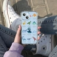 thumbnail image 4 of Dinosaur illustration Clear Case for iPhone 13 Mini,Aesthetic Art Design Case for Men Women,Unique Soft Transparent TPU Bumper Case Cover, 4 of 5