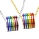 thumbnail image 5 of Collar con colgante de arcoíris del orgullo gay LGBT, regalo para hombres y mujeres transgénero. Plata, 5 of 9