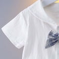 thumbnail image 7 of Eltusu Girls Cotton School Uniform Outfit Sets, Two Pieces Short Sleeve Pleated Shirts and Skirts Sets Blue Size 1-2 T, 7 of 7