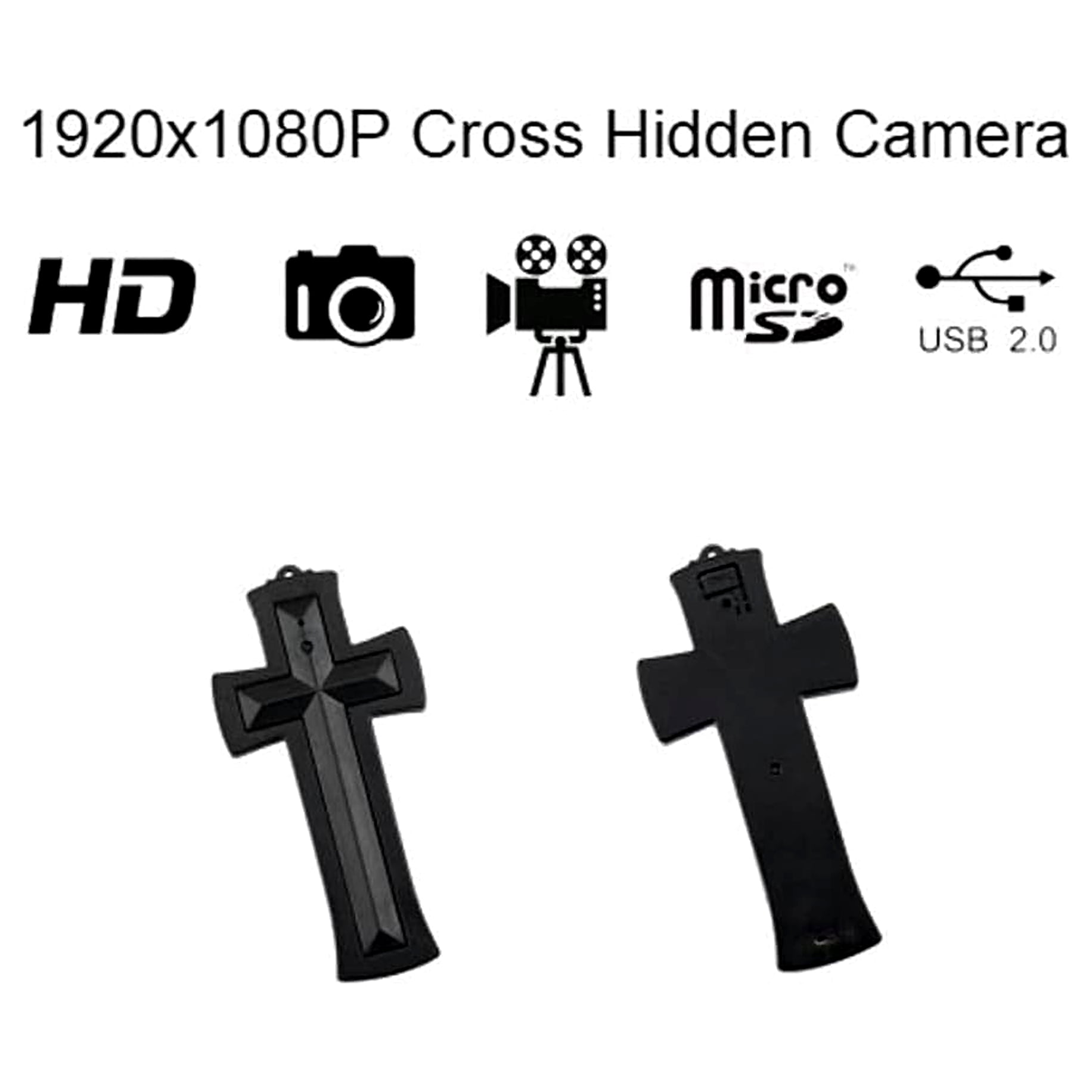 Cross Hidden Spy Camera with Built-In DVR