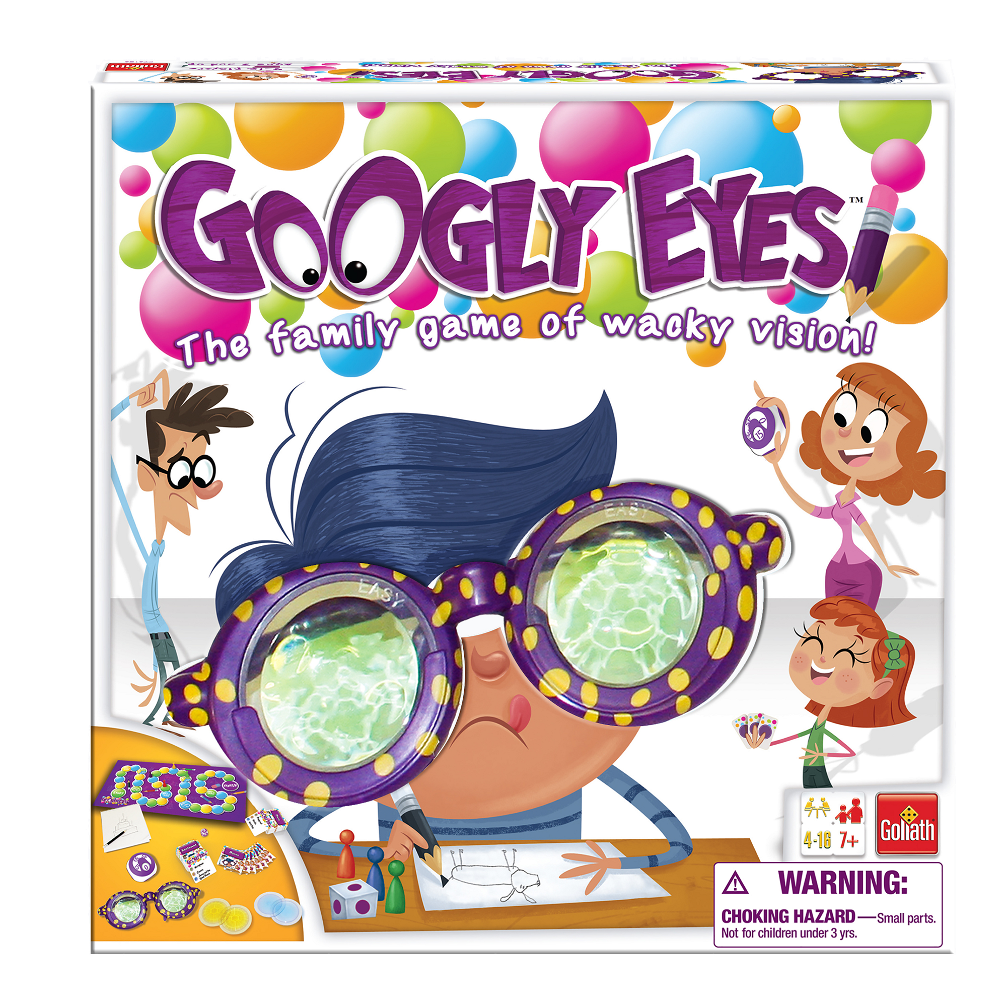 spiller Bug Hates Goliath Googly Eyes Game - The Fast-Paced Family Game Where You Draw  Wearing Vision-Altering Glasses! - Walmart.com