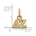 thumbnail image 2 of 925 Sterling Silver With GP LogoArt Delta Zeta XS Pendant; for Adults and Teens; for Women and Men, 2 of 2