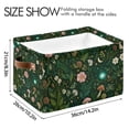 thumbnail image 4 of Yayeee Canvas Storage Basket with Handles for Shelves Fabric Bins Closet Organizer, Green Forest Pattern, 4 of 8