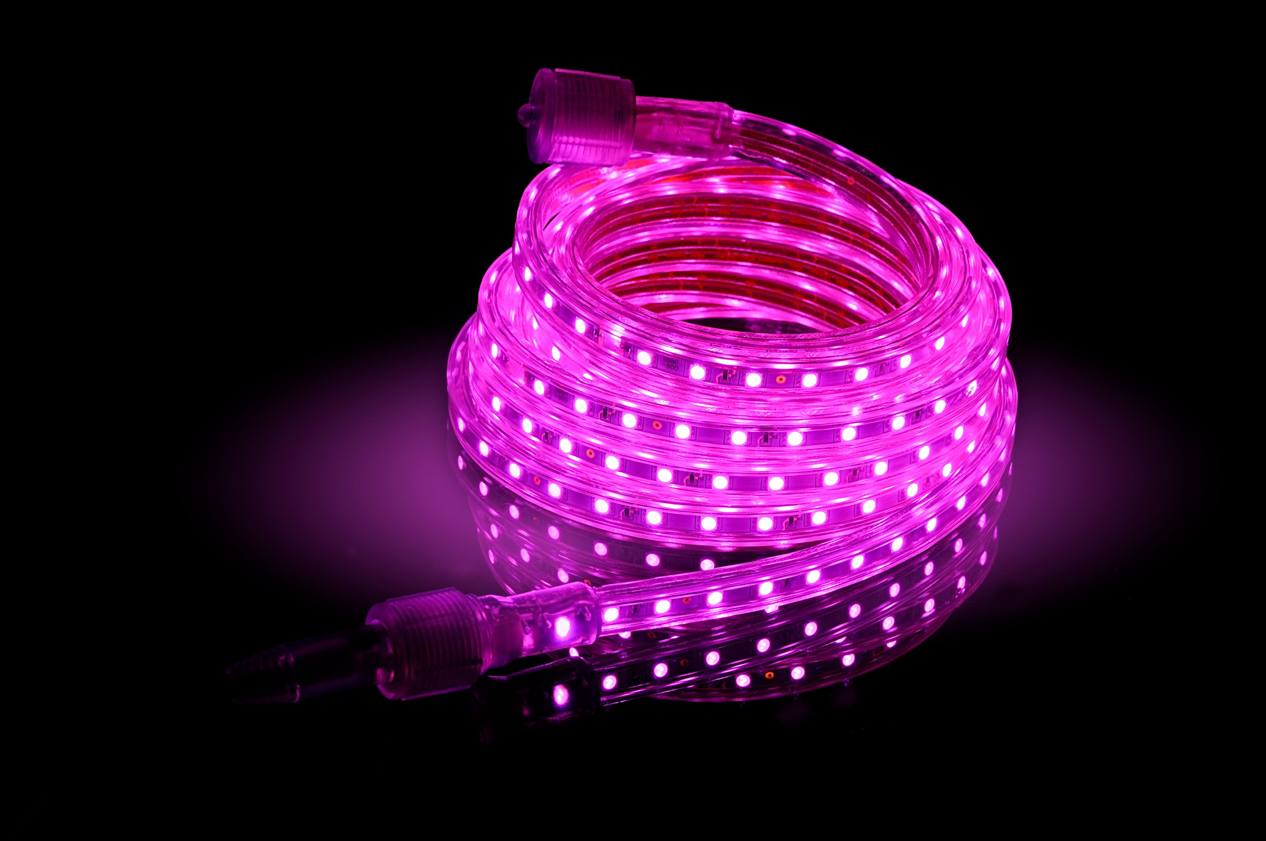 CBConcept® UL Listed,20 Feet,2100 Lumen,Pink,120 Volt Flat LED Strip Rope Light 