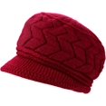 thumbnail image 2 of Dalrosia Women Winter Warm Knit Hat Slouchy Beanie Cap Wool Snow Ski Caps with Visor, 2 of 7