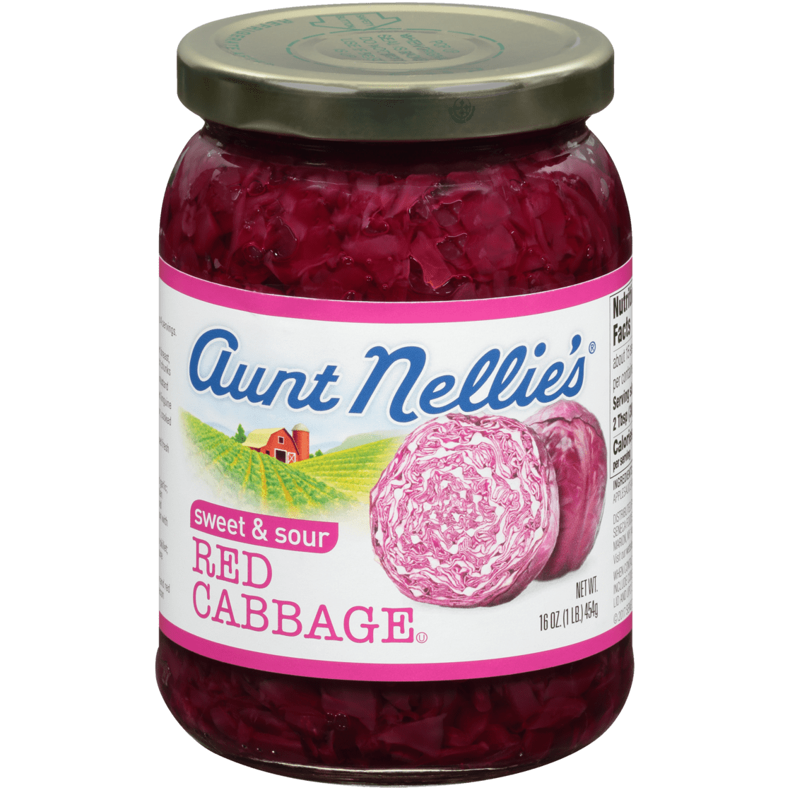 Aunt Nellie's Sweet & Sour Red Cabbage Jar, 16 oz
