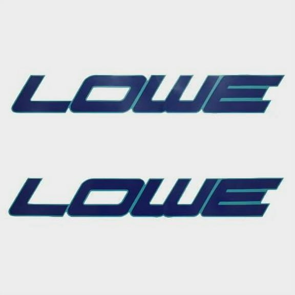 Lowe Boat Decals | Teal / Navy Blue 27 x 4 1/2 Inch (Pair)