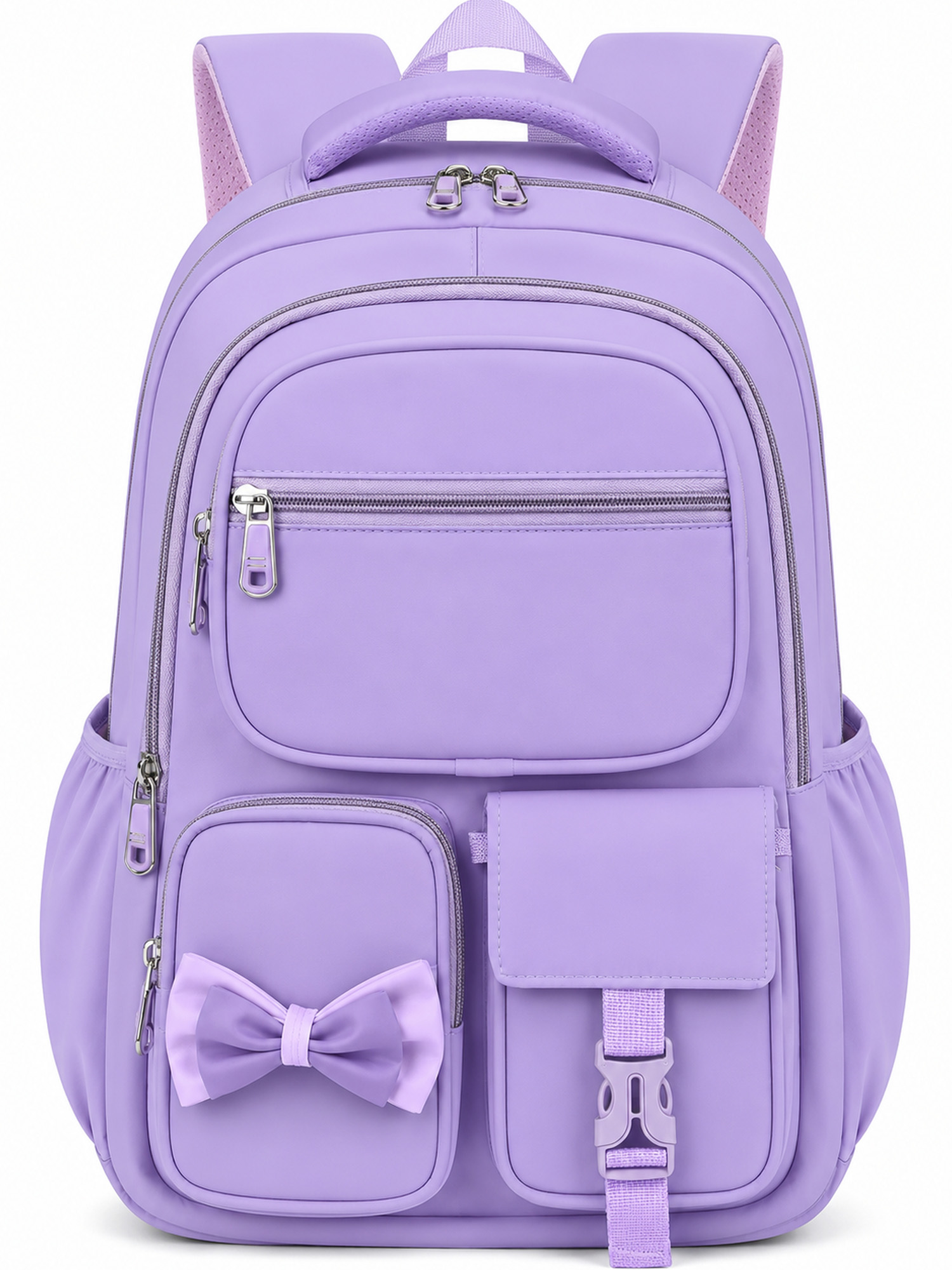 DAKIMOE Kids School Backpack with Bow, Purple photo 1