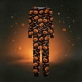thumbnail image 5 of Family Halloween Pajamas Matching Sets, Halloween Printed Family Outfits Sets, Halloween Printed Long Sleeve Top and Pants, Family Sleepwear, Holiday Loungewear, Coordinated Pajama Outfit, 5 of 6