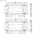 thumbnail image 2 of kusrkot 2pcs 91X45.4mm Flat Base Pickup Frame (Black) Mounting s For Electric Guitar, 2 of 9