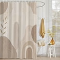 thumbnail image 5 of Bedliving Shower Curtain for Bathroom with 12 Hooks, Taupe Arches Boho Waterproof Fabric, 72" x 72", 5 of 10