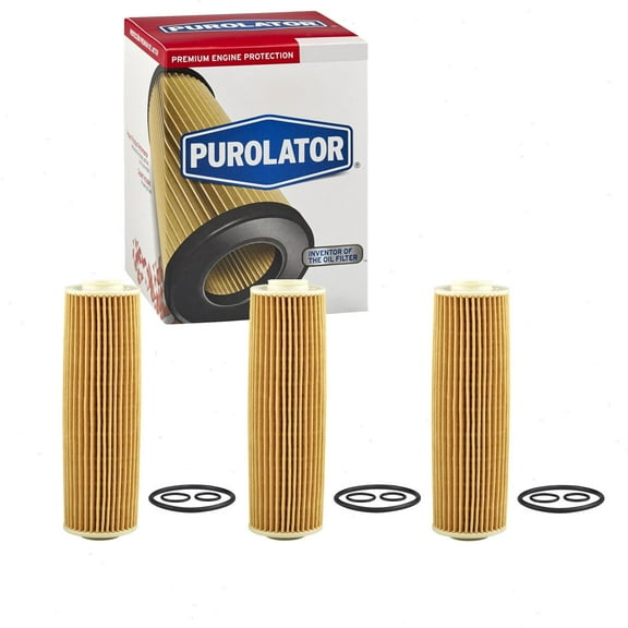 3 pc Purolator L36289 Engine Oil Filters for Oil Change Lubricant Filters
