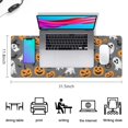 thumbnail image 5 of Long Mouse Pads for Desk,Halloween Ghosts Pumpkins and Bats Desk Mats on Top Of Desks, Desk Mouse Pad Extra Large with 3mm Non-Slip Base and Stitched Edge for Gaming,Office,Work,Home 31.5x11.8in, 5 of 5
