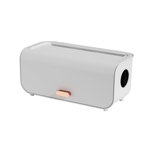 Caja De Gestión De Cables, Caja Organizadora De Cables De Protección De Seguridad De Fácil Montaje De Plástico Para Regletas, Cargadores, Adaptadores, Cables