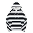 thumbnail image 4 of ShiShine Cute Zip up Striped Hoodie for Women Comfortable Tunic Thin Hoodie Fashion Pullover Long Sleeve Sweatshirts, 4 of 5