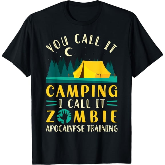 Exquisite and comfortable-Camping Outdoor Tent Zombie Survival Training T-Shirt