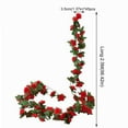 thumbnail image 3 of Artificial Rose Garland Vine - 45 Silk Rose Flowers for Wedding Arch, Wall, Door, Window, Party Decoration, Diy Home Decor, Hanging Greenery for Indoor And Outdoor Use(2.5M)Harlik, 3 of 3