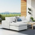 thumbnail image 2 of Modular Lounge Sectional Deep Sofa Chair Set, Sunbrella, White, Fabric, Modern Contemporary, Outdoor Patio Balcony Cafe Bistro Garden Furniture Hotel Hospitality, 2 of 10