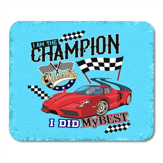 SIDONKU Race Car Vintage Auto Automobile Black Drive Emblem Label Motor Mousepad Mouse Pad Mouse Mat 9x10 inch