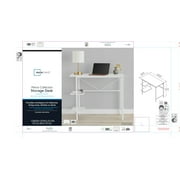 Mainstays Pierce 30 inch Tall Storage Desk, White