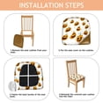 thumbnail image 4 of Classic Halloween Pumpkins Seat Covers for Dining Room Chairs Set Of 6,Stretch Printed Washable Chair Seat Cover with Elastic Ties and Button,Removable Waterproof Couch Cushion Covers, 4 of 6