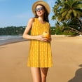 thumbnail image 3 of Defioc Corn Kernels Pattern Women's Summer Dresses 2025 Beach Casual Sleeveless Tank Loose Sundress Beach Vacation Clothes with Pocket -Small, 3 of 7