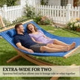 thumbnail image 2 of Clearance Polyester Hammock Sets for Double kids & Adult, Lightweight Polyester Portable Hammock with 8.5 FT Stand, Parachute Hammock for Backpacking, Camping, Travel, Beach, Yard, S10389, 2 of 7
