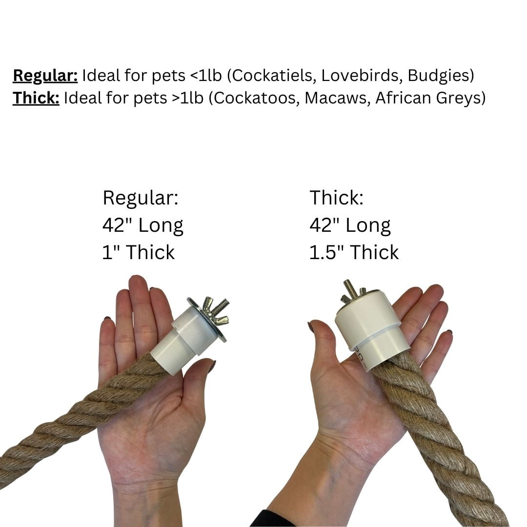 Exotic Nutrition Natural Rope (Thick) - Small Animal Cage Accessory - Sugar Glider, Squirrel, Marmoset, Parrot, Birds