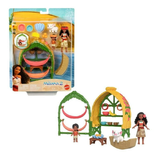 Set de Juego Mattel Moana 2 Hogar de Moana y Simea con Pua y Accesorios