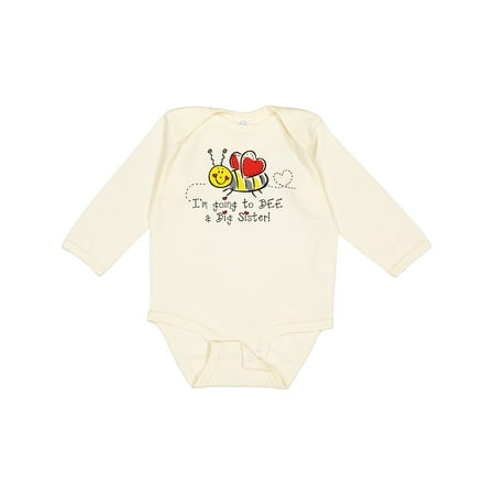 

Inktastic Bee Future Big Sister Girls Long Sleeve Baby Bodysuit