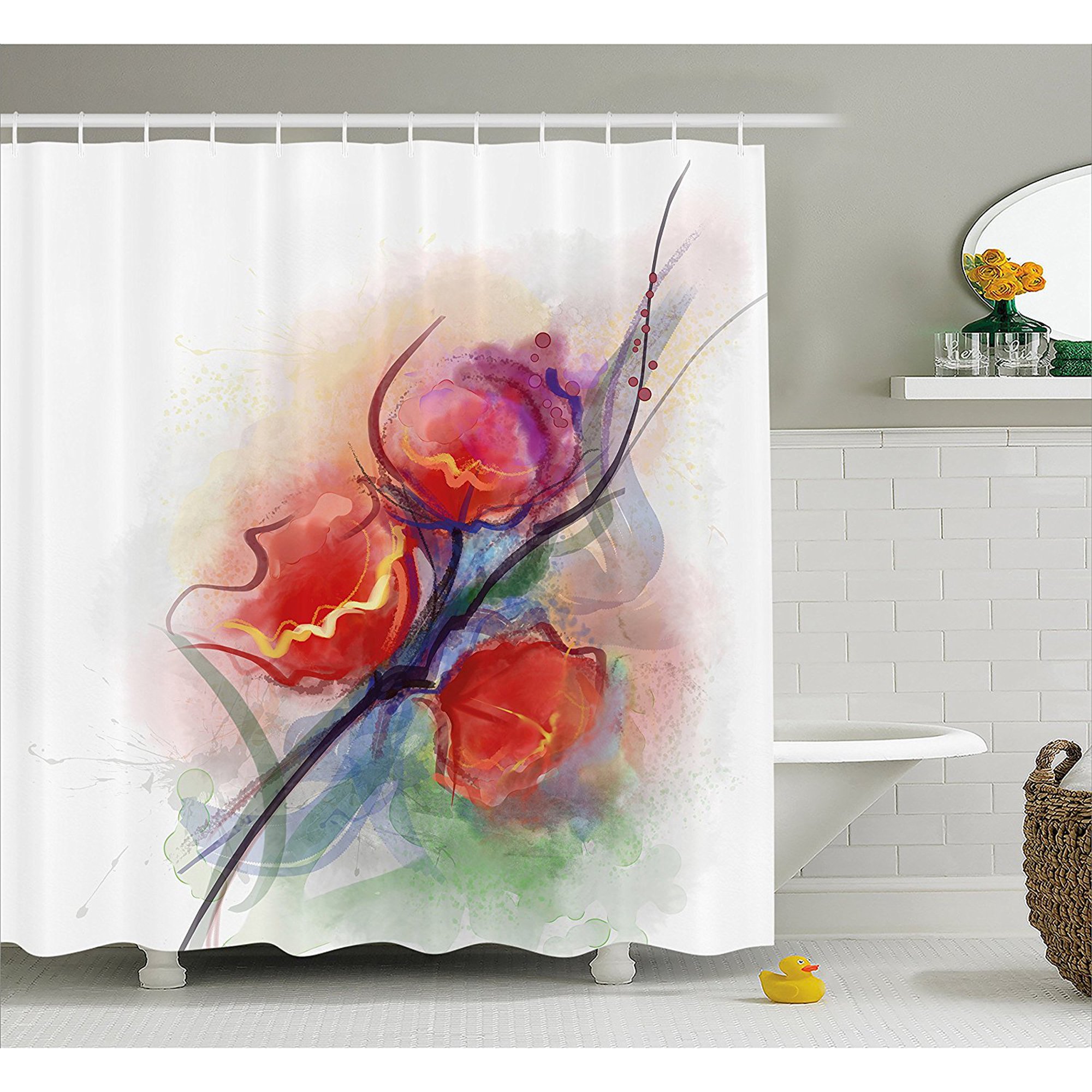 Watercolor Flower Home Decor Shower Curtain By Blurry Rose