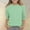 Army Green, variant on Girls T Shirts Striped Casual T-Shirt Baggy 3/4 Length Sleeve Cute Tops Fashion Blouse Army Green 10-11Y