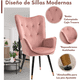 thumbnail image 4 of Silla Sillón Sofá individual Moderno Cómodo Rosa FurnitureR, 4 of 8