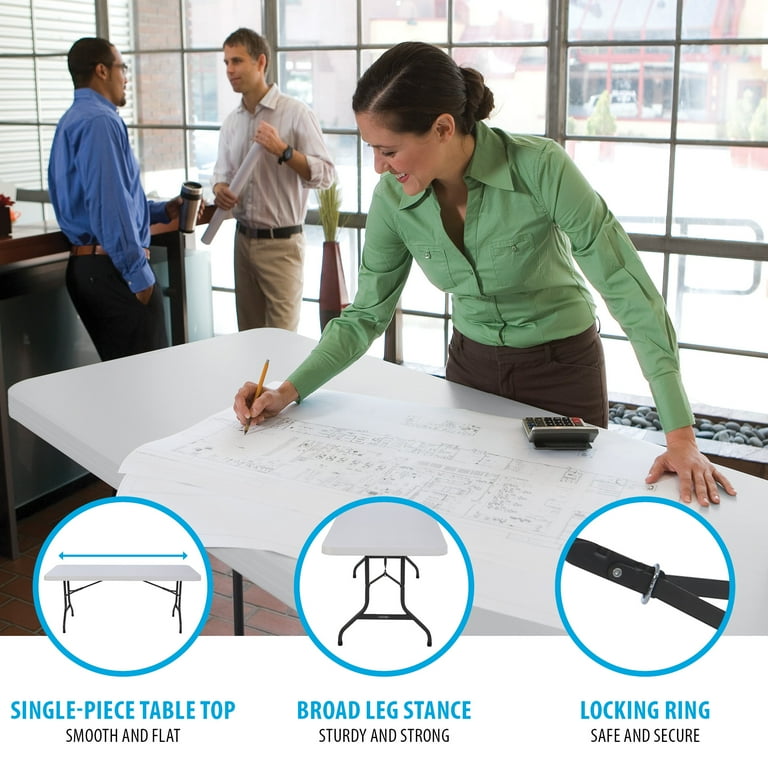 Lifetime 6 ft. Commercial Plastic Folding Banquet Tables 4 Pack