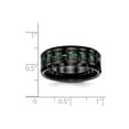 thumbnail image 5 of Ceramic Ring Band Wedding Black Carbon Fiber Comfort, 5 of 6