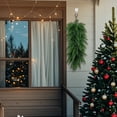 thumbnail image 4 of Christmas Decorations, Artificial Cedar Teardrop, Unadorned Hanging Garland, Lifelike Greenery Swag, Winter Decor for Front Door, Rattan, 4 of 6
