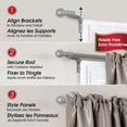 thumbnail image 3 of Tringle à rideaux de café ajustable Smart Rods – Installation facile, 3 of 5