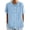 Light blue, variant on Under $20 Women's Linen Cotton Blouse, Lace Trim Short Sleeve Casual Cute Shirt Top, Going Out Dressy Casual Summer Vacation Fashion Clothing Beige T-shirt, XL