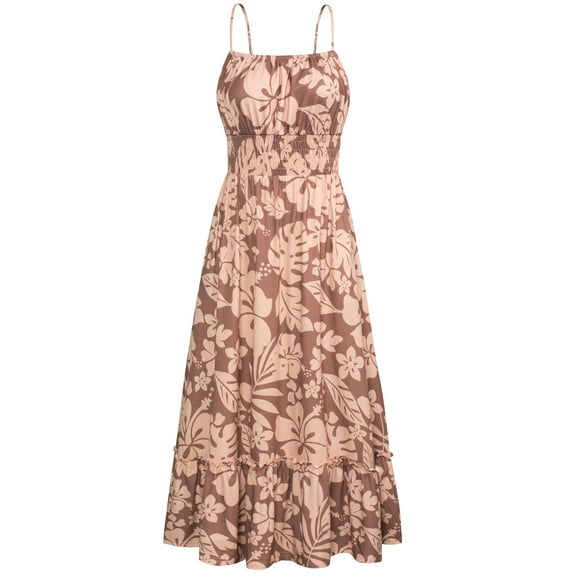 Vestido largo GRACE KARIN bohemio de verano con volantes y bolsillos