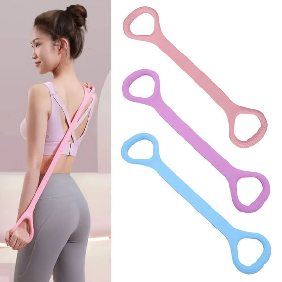 Meileang Yoga Resistance Band with Non-Slip Handle Physical Therapy Hand Stretcher Arm Back Shoulder Exercise Band Gym Supplies