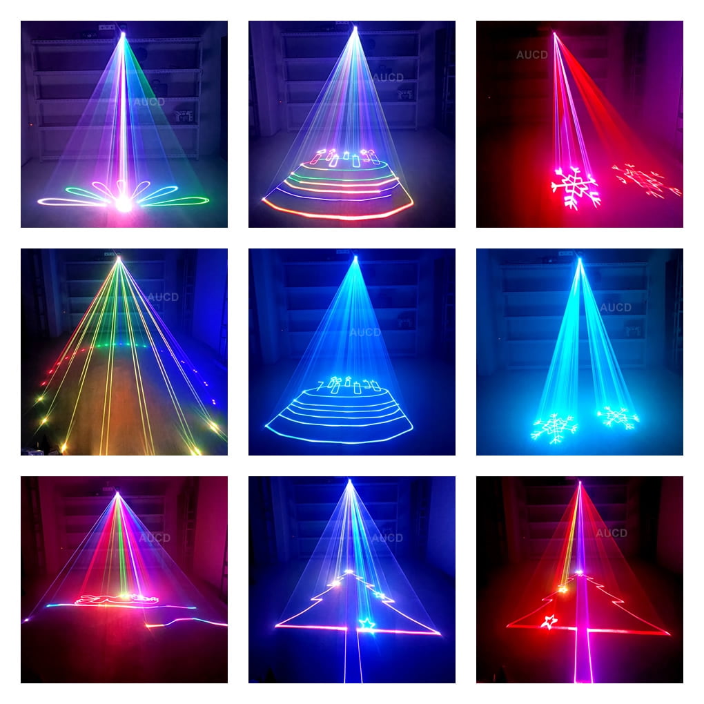 Pro Waterproof IP65 2W RGB Christmas Animation La ser Projector Lights + Apple iOS & Android Phone APP Beam DJ Party Show Stage Lighting