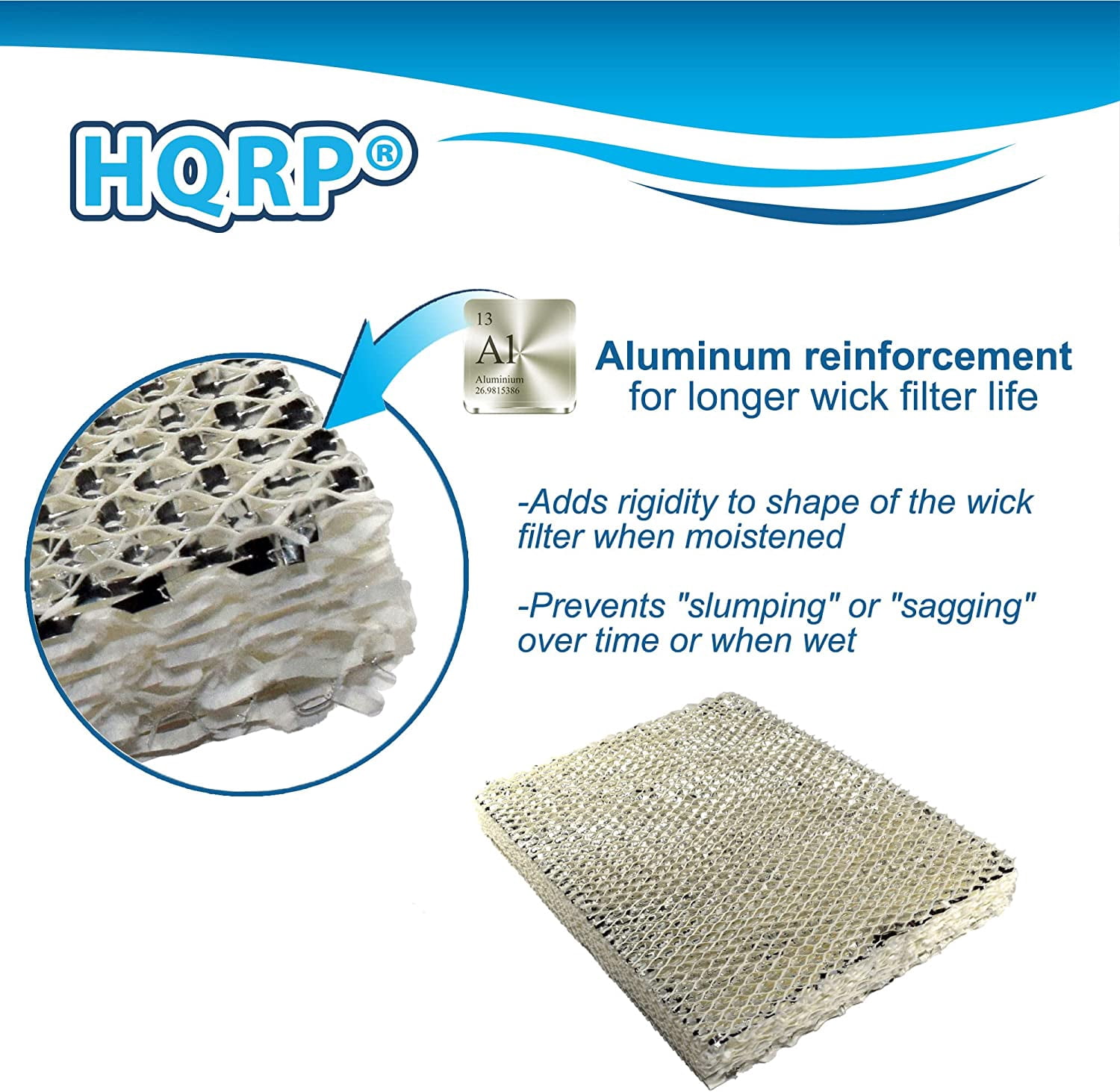 HQRP 2-Pack Water Filter Compatible with Aprilaire 45 fits 400 / 400A / 400M Humidifiers