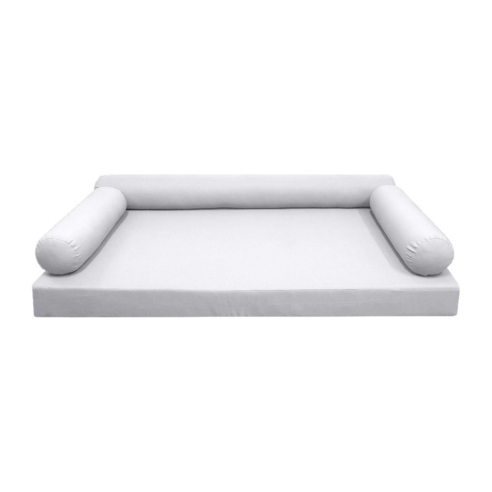 5 PC Piped 3" Crib Size Outdoor Daybed Mattress Cushion Cover Bolster AD002 