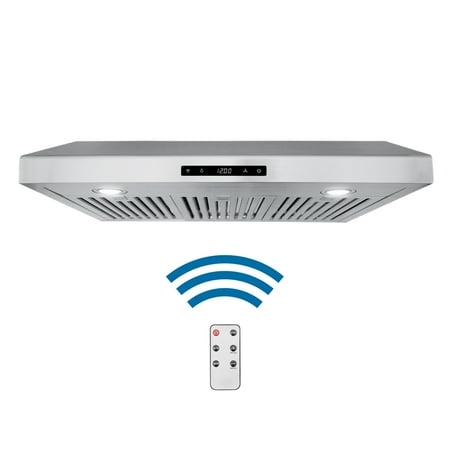 

Cosmo COS-KS6U30 30 in. Under Cabinet Range Hood with Digital Touch Controls 3-Speed Fan LED Lights and Permanent Filters in Stainless Steel