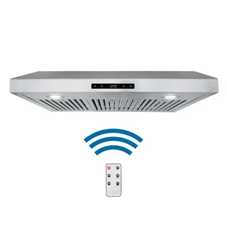 

Cosmo COS-KS6U30 30 in. Under Cabinet Range Hood with Digital Touch Controls 3-Speed Fan LED Lights and Permanent Filters in Stainless Steel