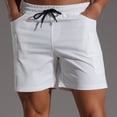 thumbnail image 2 of Athletic Shorts Men Solid Color Drawstring Casual Outdoor Sports Summer Beach Workout Gym Basketball Shorts With Multi Pockets, 2 of 3