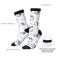 thumbnail image 4 of Haiem Music Shark Pattern Crew Socks – Soft & Durable Moisture-wicking Socks, Stay-Up Fit for Business, Work, and Casual Wear Size 5-11, 4 of 6