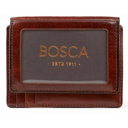 Old Leather Front Pocket ID Wallet - Dark Brown